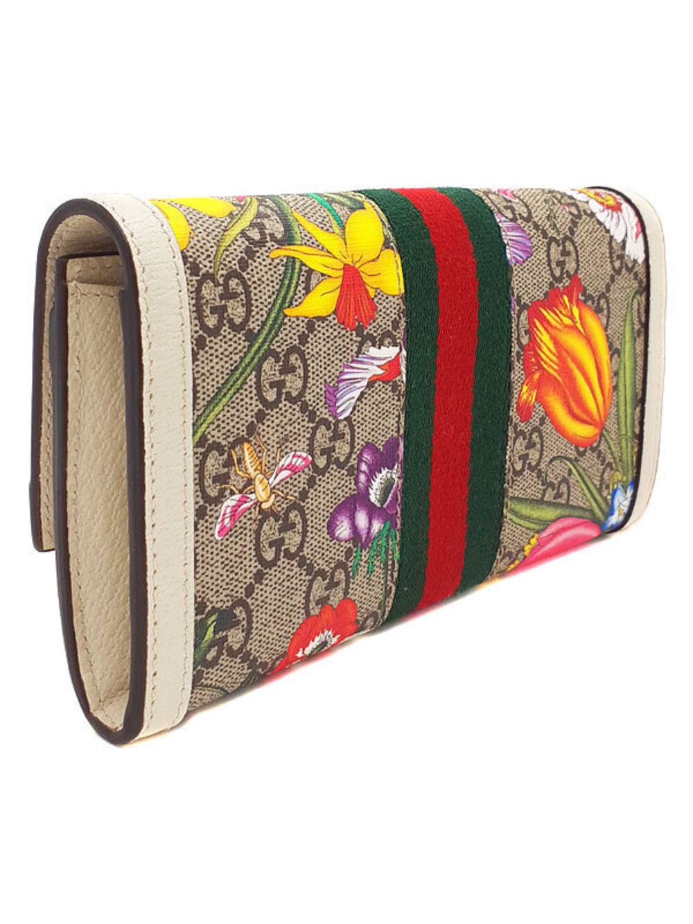 Gucci Ophidia Continental GG fold Wallet Flora Long Bi Flower Black